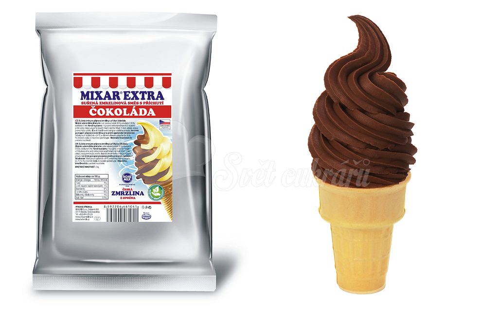 Svet cukrárov - Zmes na čokoládovú zmrzlinu z Opočno Mixar Extra Chocolate  - 2 kg - Bohemilk - Zmrzliny - Suroviny