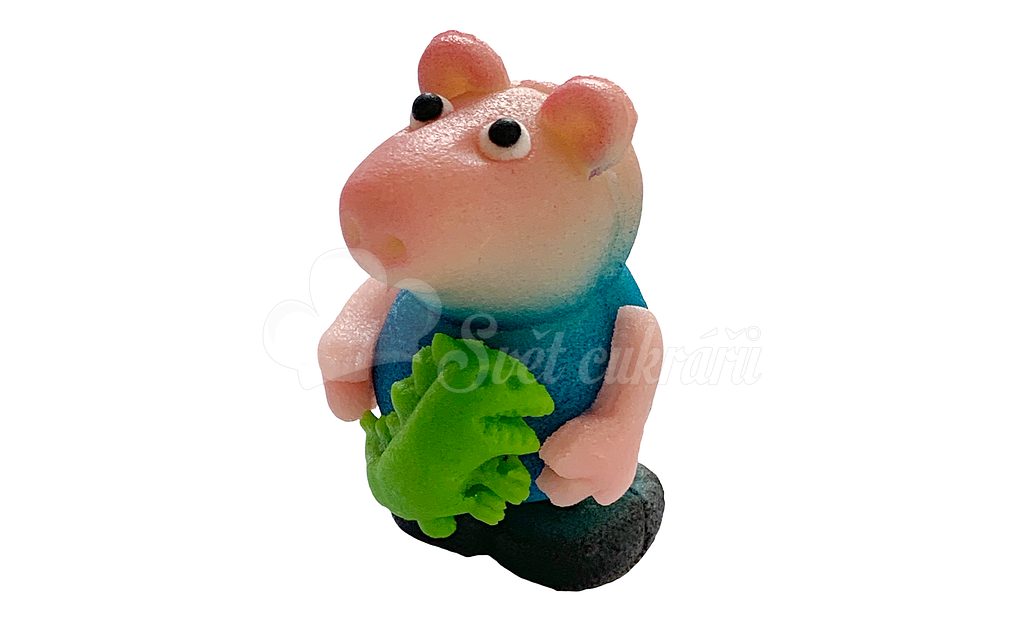 World of Confectioners - Peppa Pig - Tom with dinosaur - marzipan cake  figurine - Frischmann - Marzipan figurines - Marzipan, Raw materials