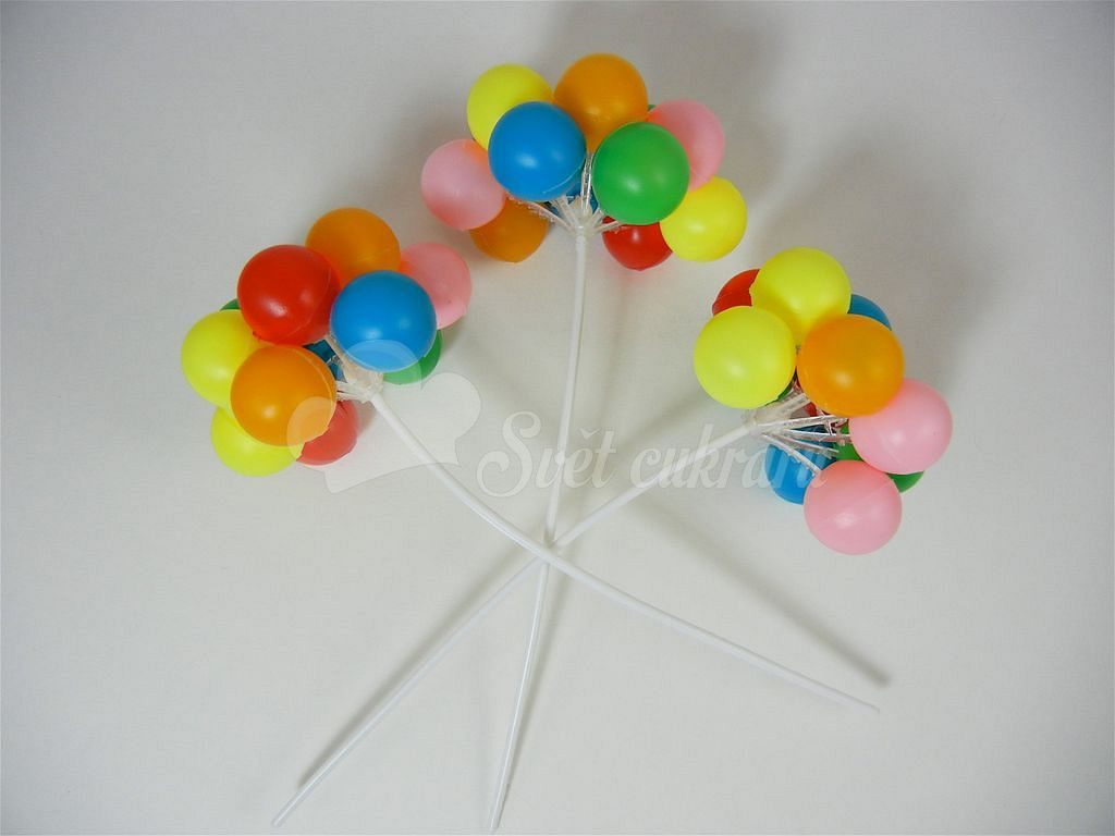 Barevné plastové balónky - Figurky dětské - Dekorace a figurky na dorty,  Cukrářské potřeby - Svět cukrářů