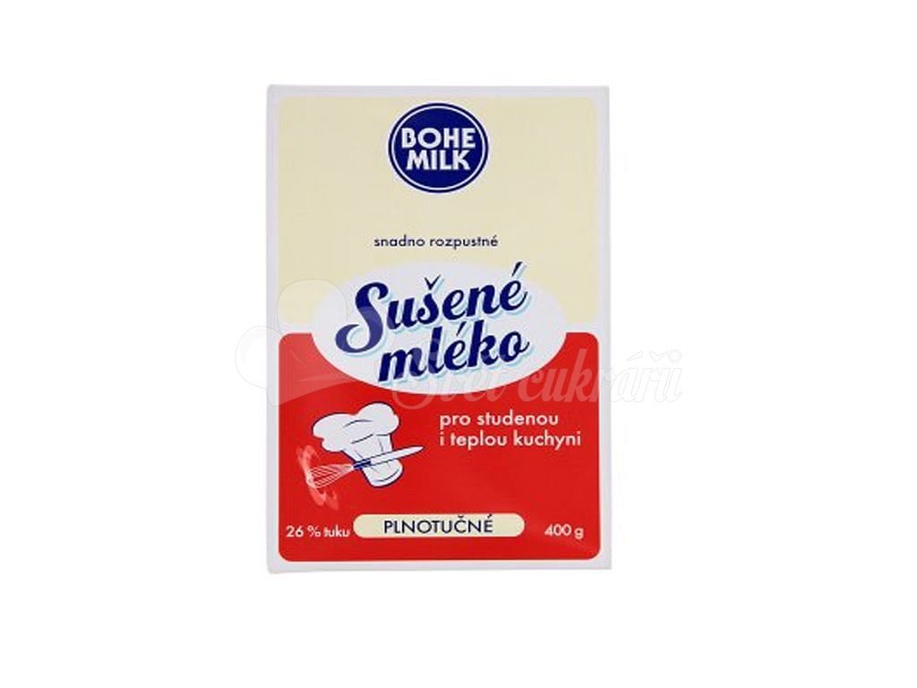 Svet cukrárov - Sušené mlieko plnotučné Bohemilk 400 g - Bohemilk - Mléčné  suroviny - Suroviny