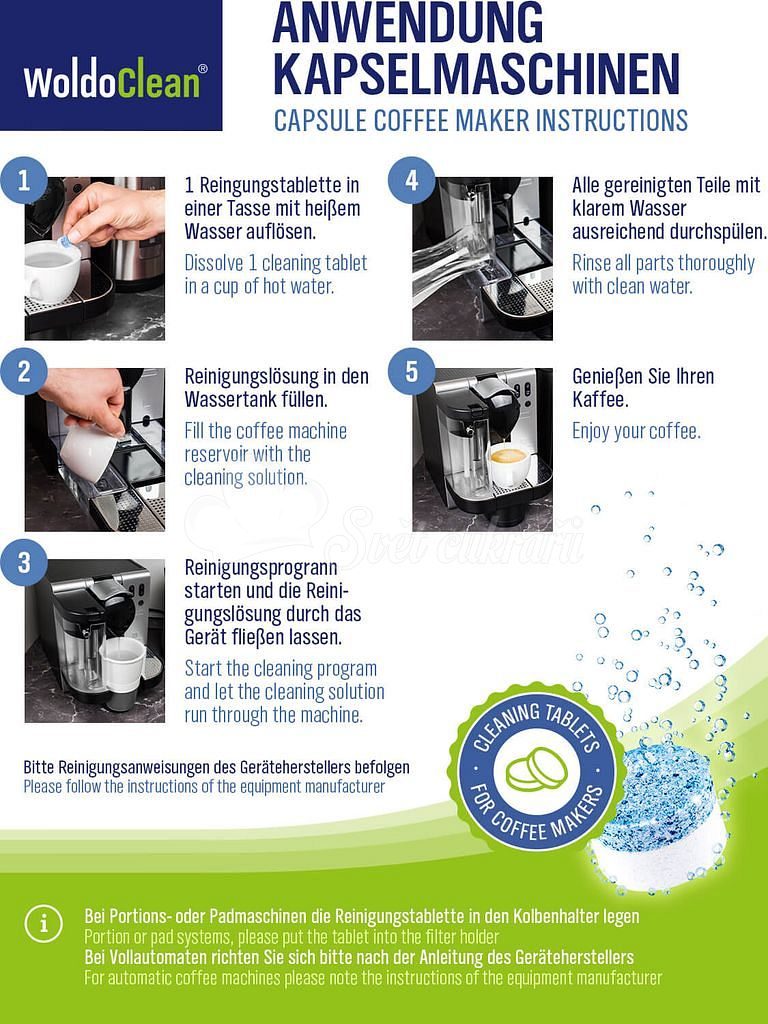 World of Confectioners - Coffee machine cleaning tablets 2in1