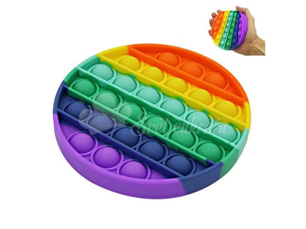 POP IT antistresová hračka kruh rainbow - LEDBOBO - Zábavné hračky, doplňky  - Oslavy a party - Svět cukrářů