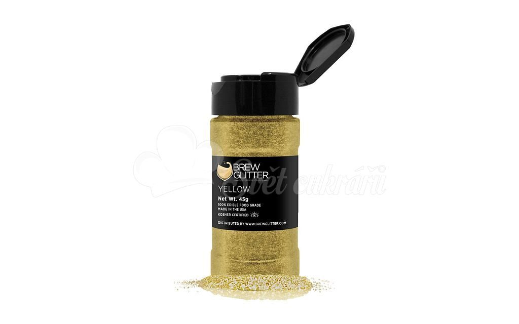World of Confectioners - Edible glitter for drinks - yellow / gold - Yellow  Brew Glitter® - 45 g - Brew Glitter - Třpytky do nápojů - Food colors and  pigments, Raw materials
