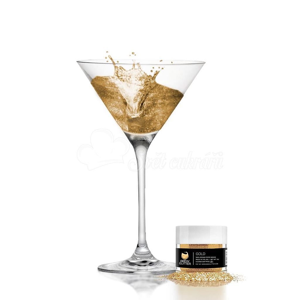 Ehető csillámpor italokba - arany - Gold Brew Glitter® - 4 g - Brew Glitter  - Italok csillogása - Étel festékek és színek, Alapanyagok - Cukrász világ