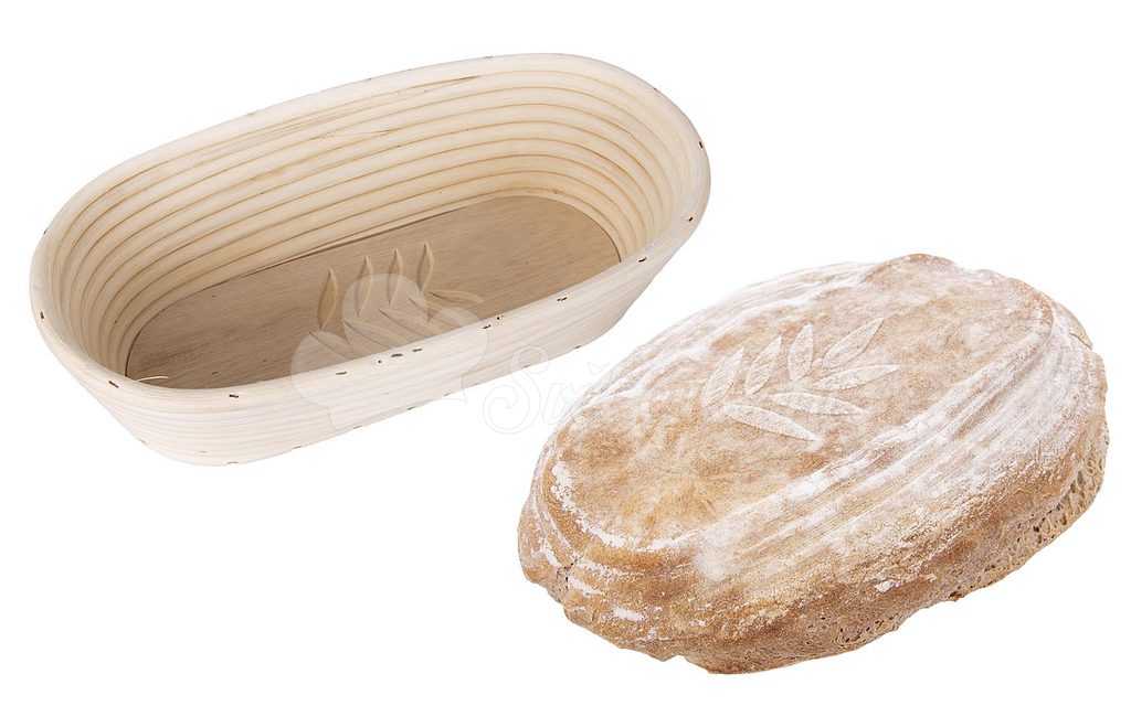 Rattan ovális kenyérsütő 32x15x9 cm LEAVES - ORION - Kelesztő és kenyér  formák - Kenyér sütéséhez, Sütéshez - Cukrász világ