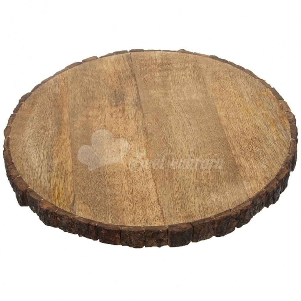 Servírovací podložka z mangového dřeva - 39 cm - Kulaté podložky - Dortové  podložky, stojany, pásky, Cukrářské potřeby - Svět cukrářů
