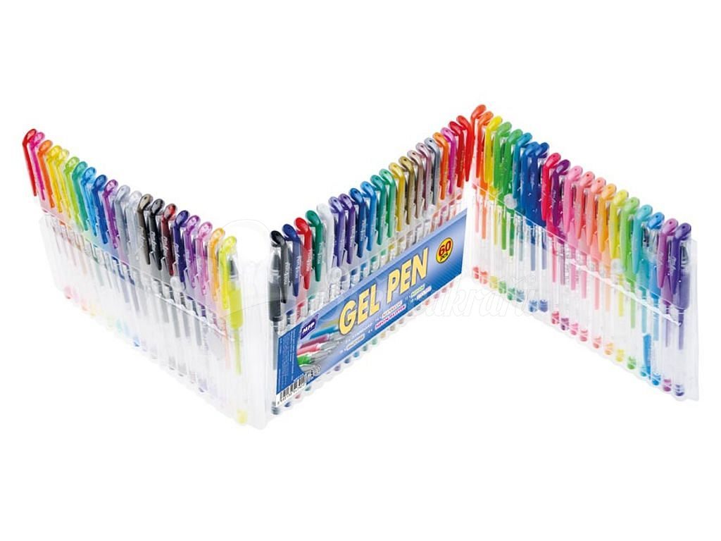 Svet cukrárov - Sada gélových farebných pier - 60 ks - MFP Paper - Pastelky  a fixky - Kreslenie a písanie, Papierový tovar
