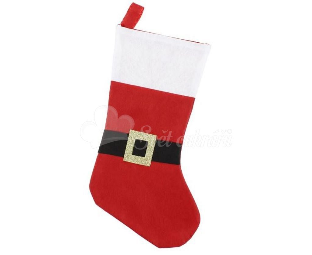 Vánoční punčocha - 44 cm - Mikuláš - Santa Claus - Vánoce - GoDan - Zábavné  hračky, doplňky - Oslavy - Svět cukrářů