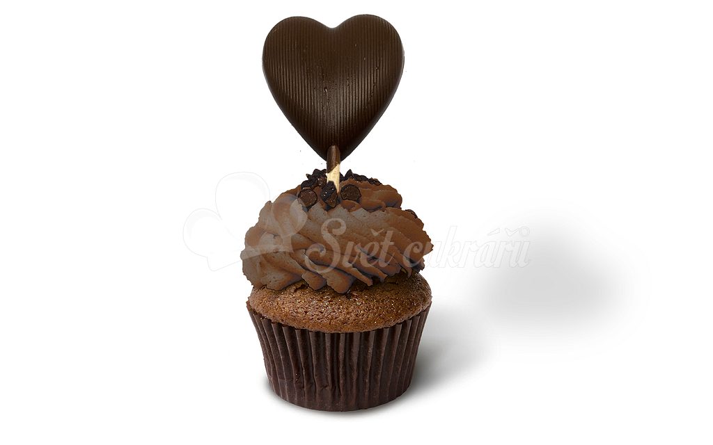 Csokoládé nyalóka - étcsokoládé Szív - Čokoládovna Janek - Csokis dekoráció  - Ehető dekoráció, Alapanyagok - Cukrász világ