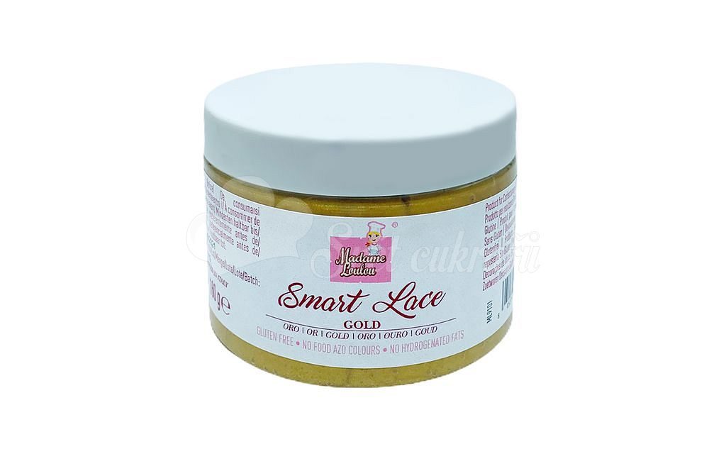 Svet cukrárov - Jedlá krajka Smart Lace Gold - zlatá hotová hmota 160 g -  Madame Loulou - Jedlé krajky - Jedlé dekoracie, Suroviny