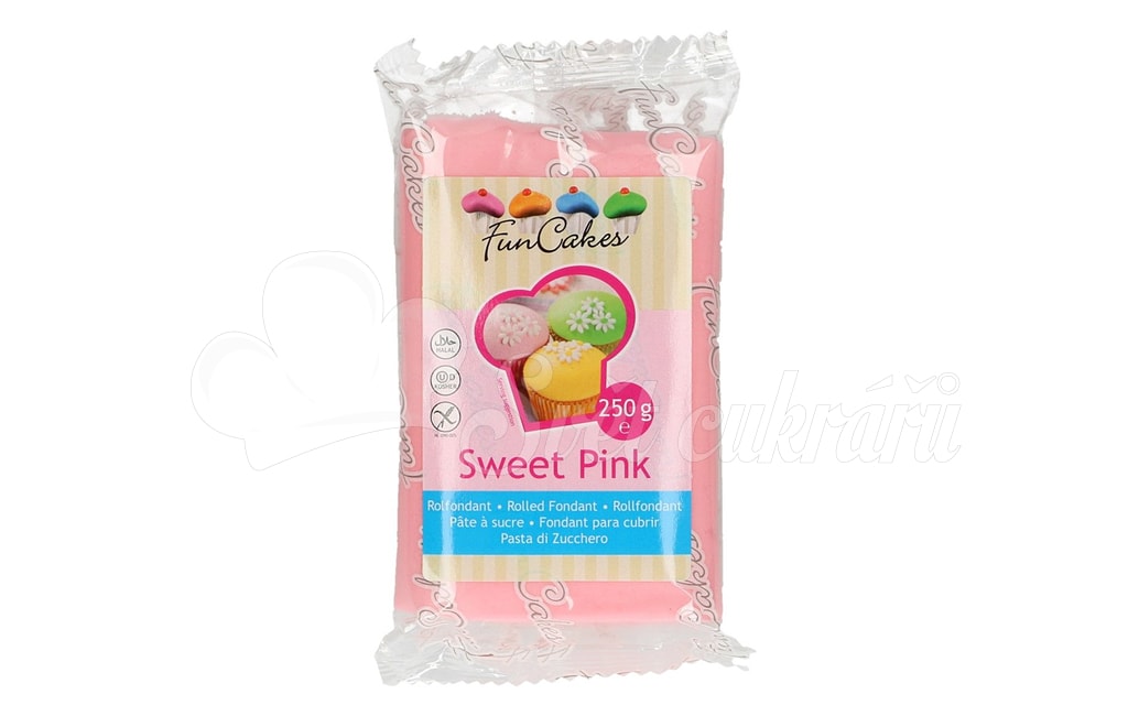 Růžový rolovaný fondant Sweet Pink (barevný fondán) 250 g - FunCakes -  Barevné hmoty - Potahovací a modelovací hmoty (fondant), Suroviny - Svět  cukrářů