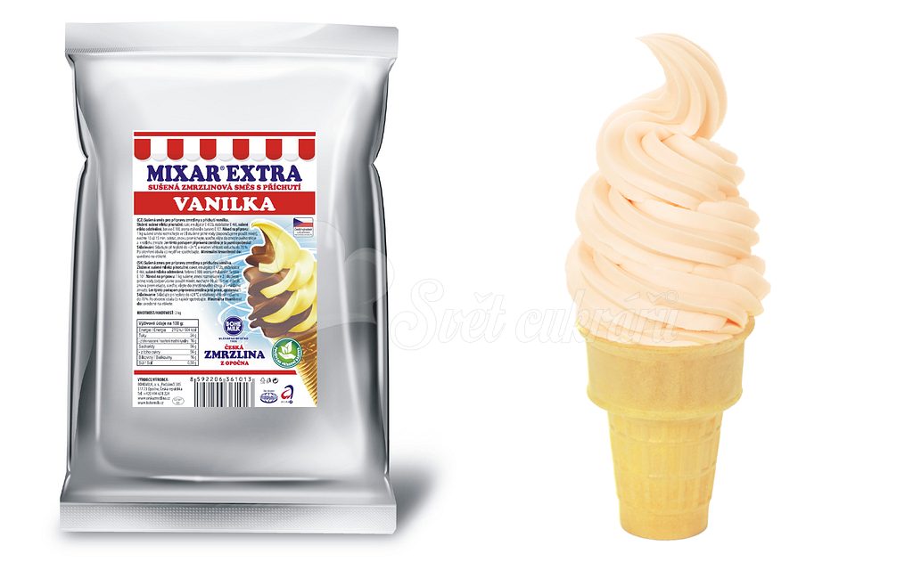 Směs na vanilkovou zmrzlinu z Opočna Mixar Extra Vanilka - 2 kg - Bohemilk  - Zmrzliny - Suroviny - Svět cukrářů