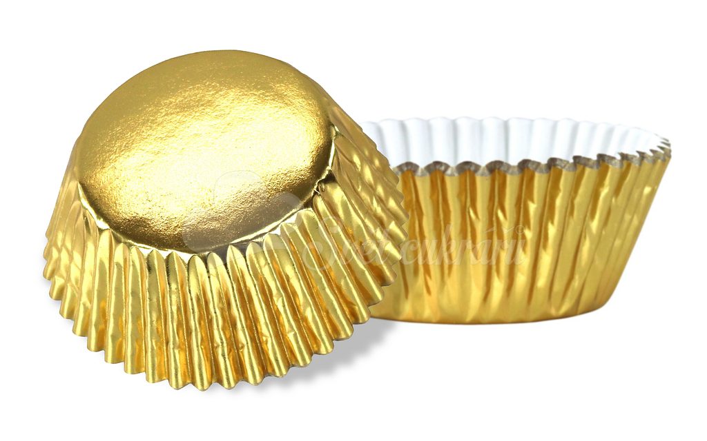 Svet cukrárov - Metalické zlaté košíčky na pečenie - 30 ks - PME -  Cukrárske košíčky na pečenie - Na muffiny a cupcakes, Na pečenie