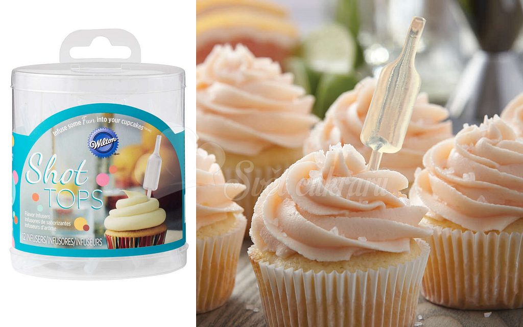 Svet cukrárov - Mini fľaštičky na likér na koláče a muffiny - Wilton -  Zápichy na tortu - Dekorácie a figúrky na torty, Cukrárske potreby