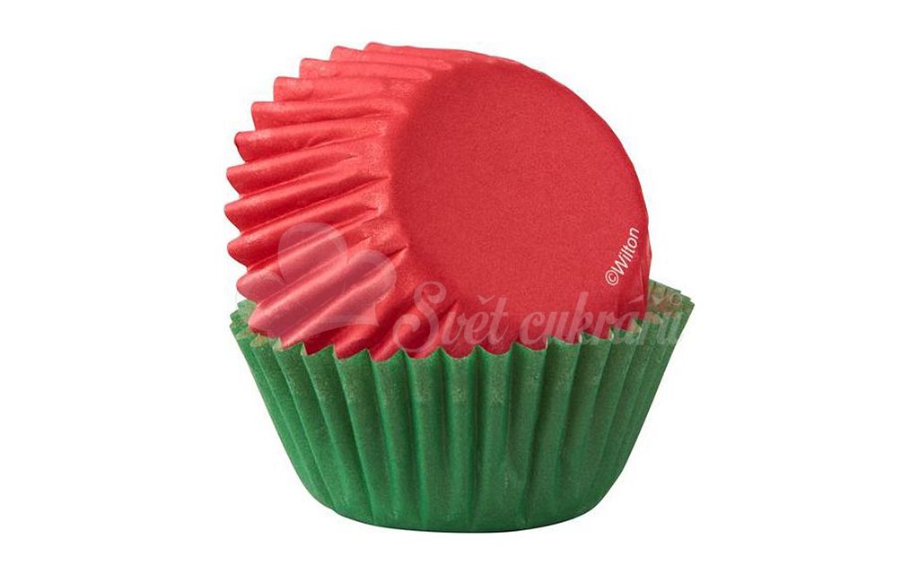Papír formák muffin sütemények 32 x 22 mm - piros-zöld - 100 db - Wilton -  Kicsi muffin kosarak - Cukrászati sütési kosarak, Muffinok és cupcakes,  Sütéshez - Cukrász világ