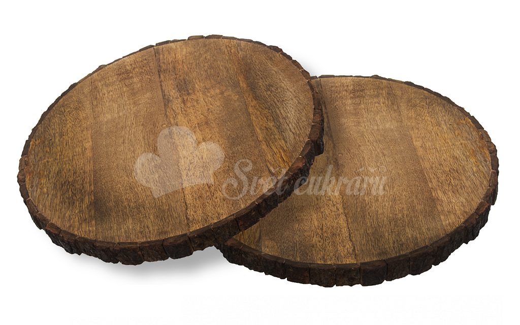 Svet cukrárov - Podložka na servírovanie z mangového dreva - 39 cm -  Okrúhle podložky - Tortové podložky, stojany, pásky, Cukrárske potreby