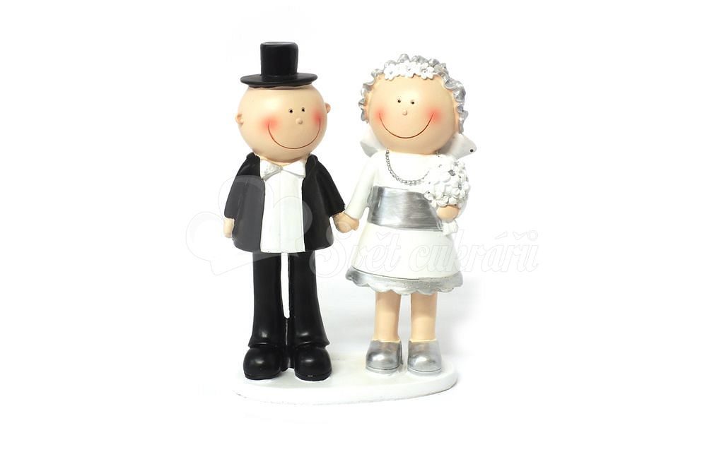 Vidám esküvői pár - esküvői torta figurák - Esküvői figurák - Torta figurák  és díszek, Cukrászati eszközök - Cukrász világ