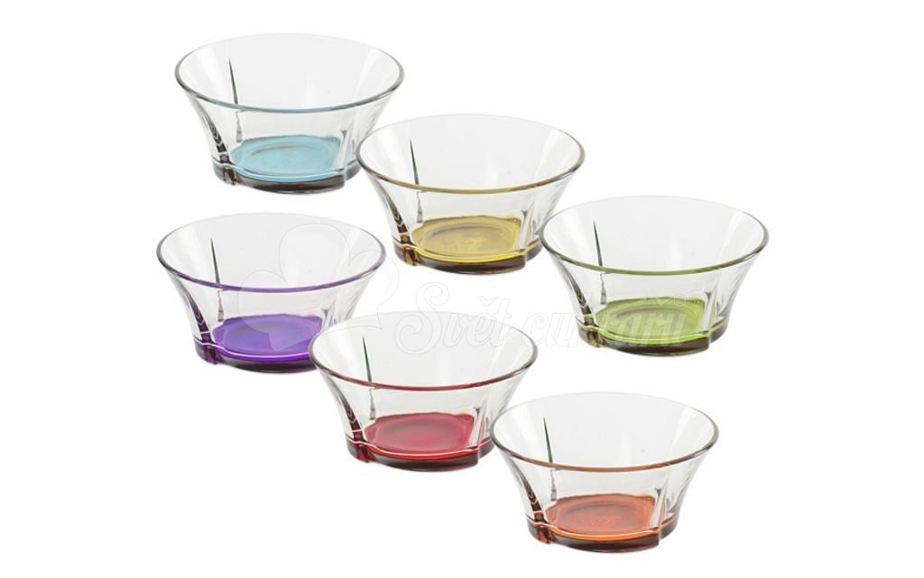 Truva üvegtál - színes - átmérő 12 cm - ORION - Desszert csészék - Asztalra  - Cukrász világ