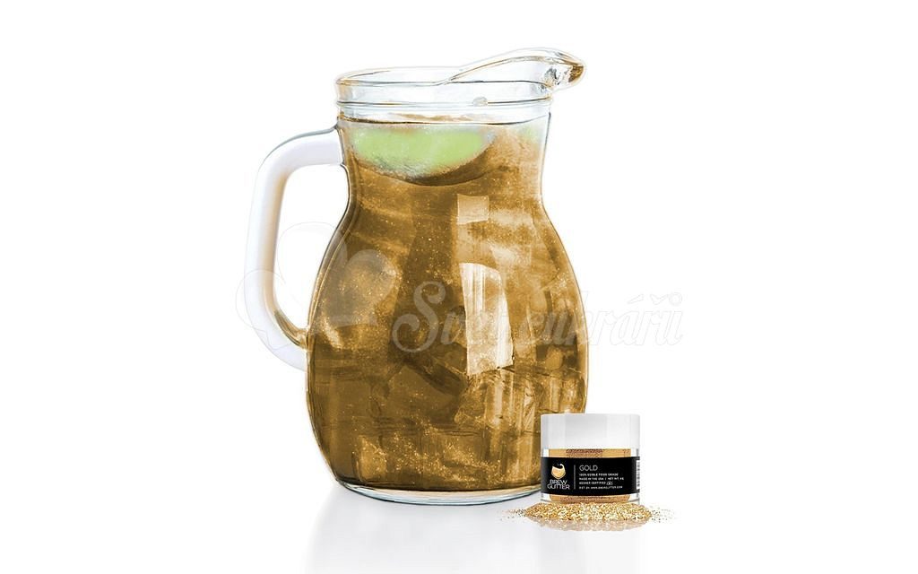 Iced Tea Edible Glitter For Drinks Brew Glitter (Gold) 4g