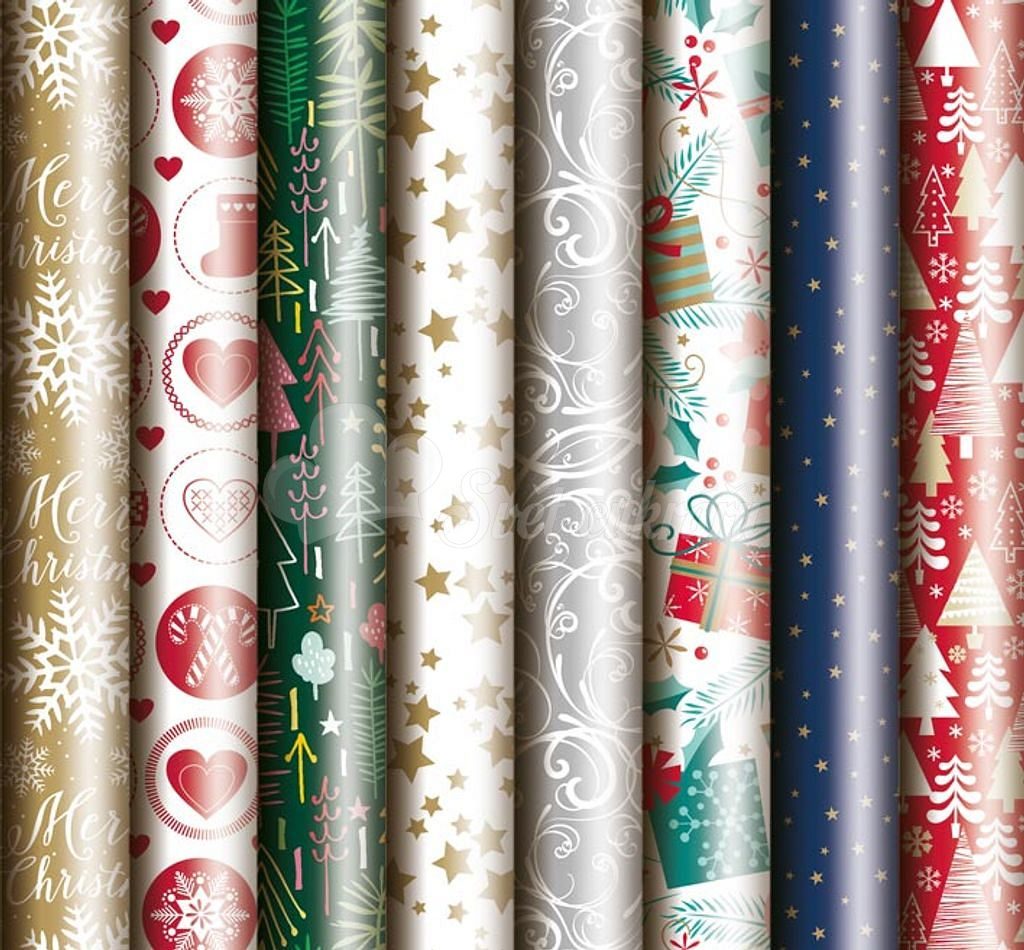 Balící papír - vánoční motivy - role 200x70 cm - mix č.6 - MFP Paper - Balicí  papír na dárky - Papírenské zboží - Svět cukrářů