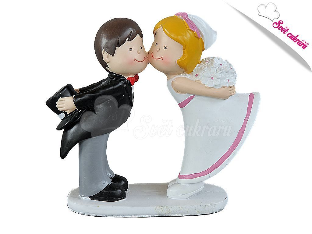 World of Confectioners Wedding cake topper kissing newlyweds 12 cm