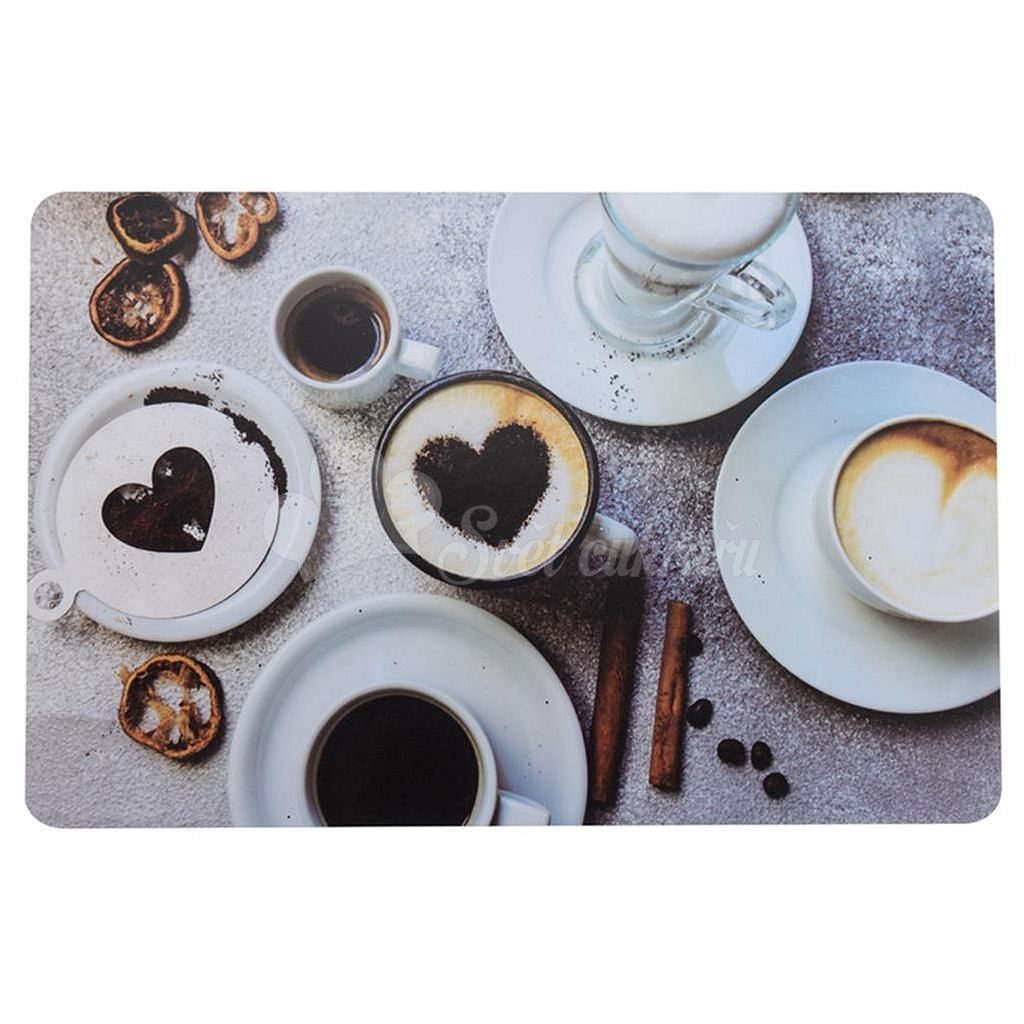 Svet cukrárov - Podložky plastové COFFEE 43,5x28,5 cm - ORION - Prostírání  - Dekorácie a stolovanie