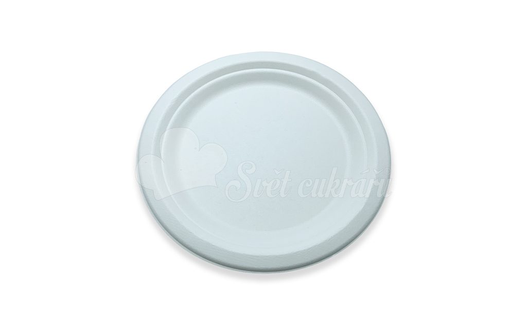 Biológiailag lebomló cukornád tányér - kör 17 cm - 12 db - Smart Cook -  Eldobható tányérok - Edények, Konyhai eszközök - Cukrász világ