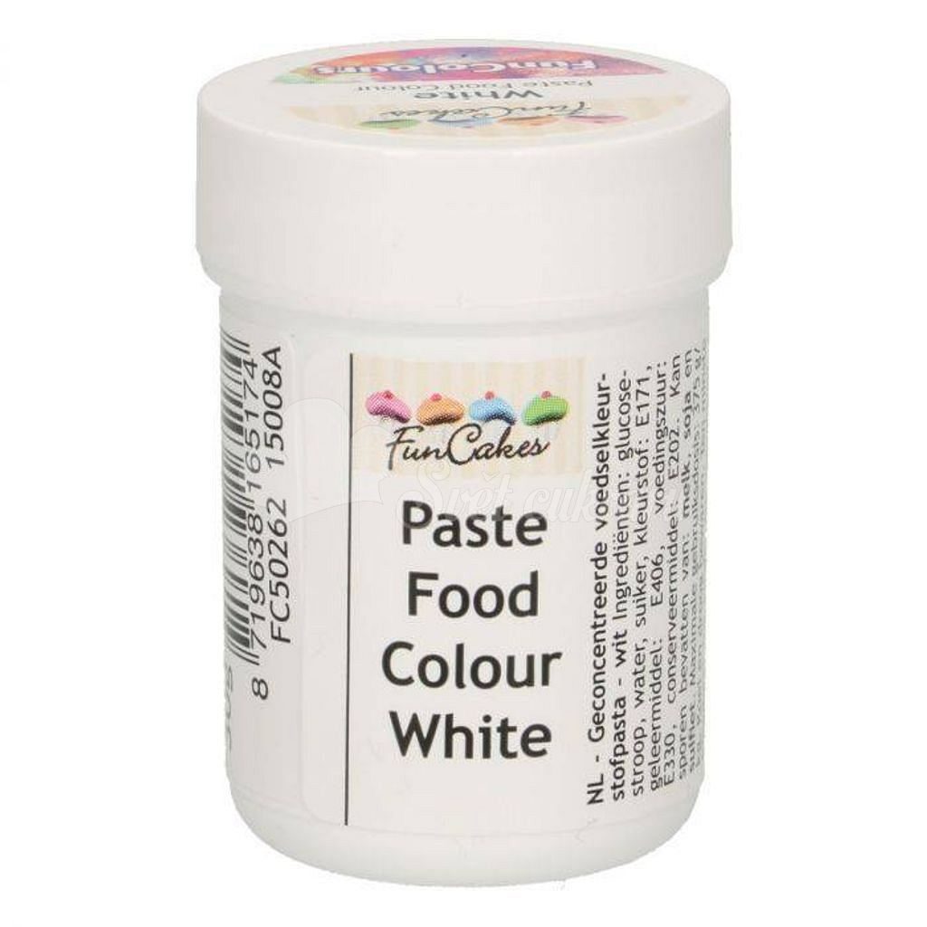 Ehető gel festék fehér - koncentrált élelmiszeripari fehér White Snow - 30  g - FunCakes - Koncentrált gél festékek - Gél festékek, Étel festékek és  színek, Alapanyagok - Cukrász világ
