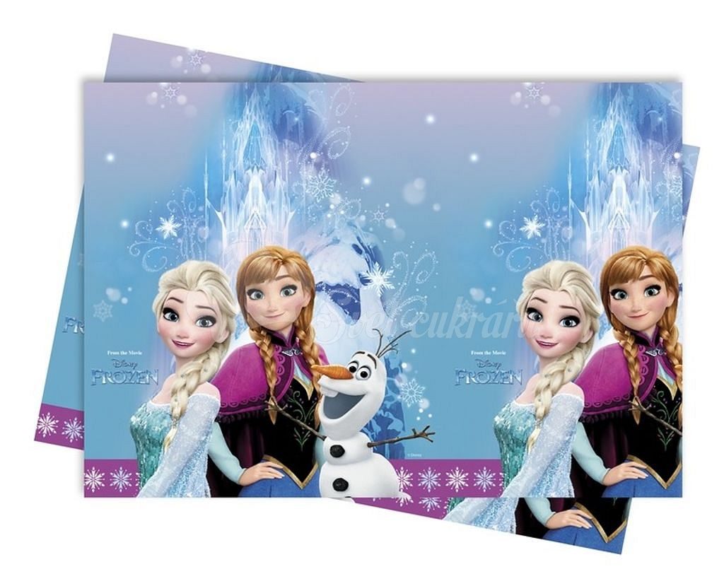 Jednorázový ubrus světle modrý Ledové království - Frozen (Anna a Elsa)  120cm x 180cm - - Nádobí - Kuchyňské potřeby - Svět cukrářů