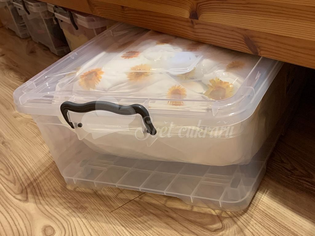 Svet cukrárov - Plastový box na uskladnenie pod posteľ s kolieskami - 30 l  - Hobby Life - Uskladnění - Domácí tovar