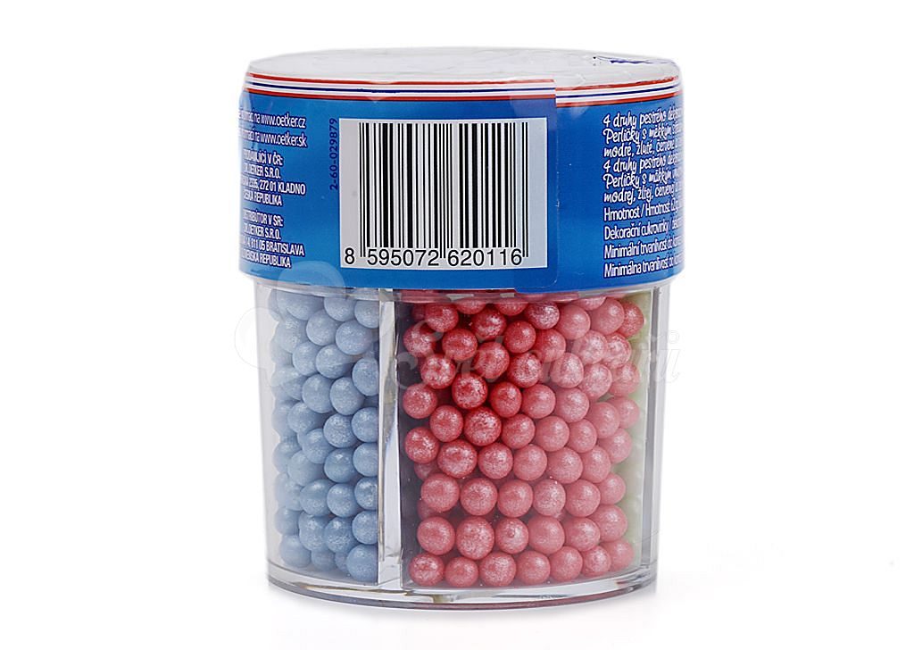 Cukrové perličky - čtyřbarevné perleťové - Dr. Oetker - Cukrářské zdobení a  sypání - Jedlá dekorace, Suroviny - Svět cukrářů