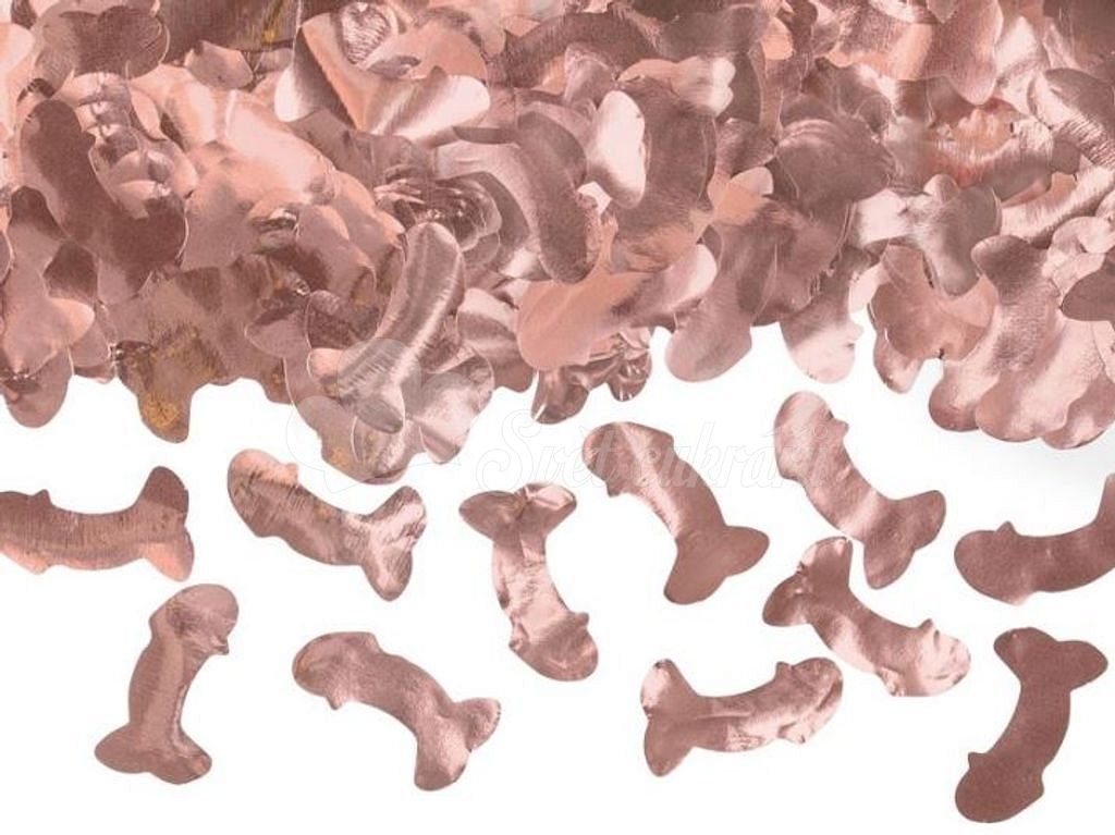World of Confectioners - Confetti for table PENIS rose gold (rosegold) 15g  - Farewell to freedom - PartyDeco - Confetti - Celebrations and parties