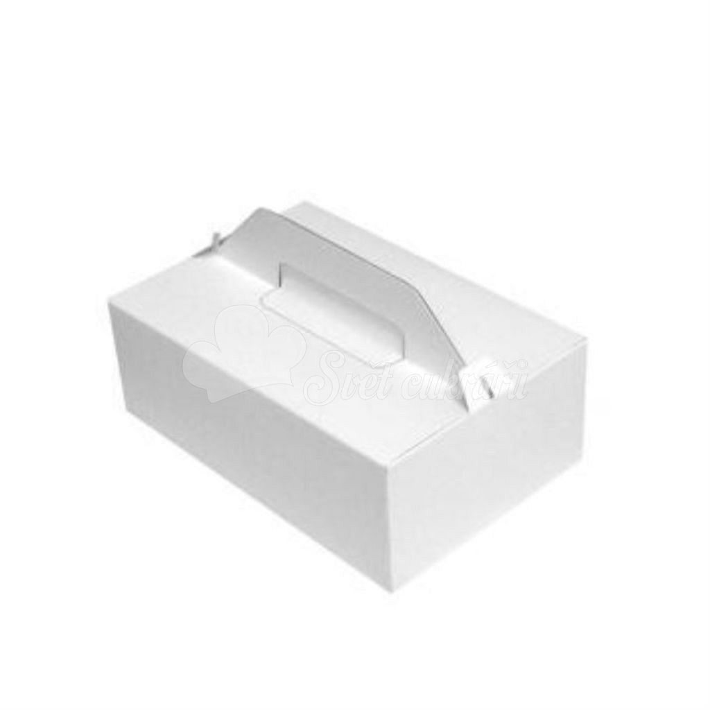 Svet cukrárov - Krabica na svadobné koláče a výslužky s držadlom -  27x18x8cm - MAZUREK - Oslavy a party