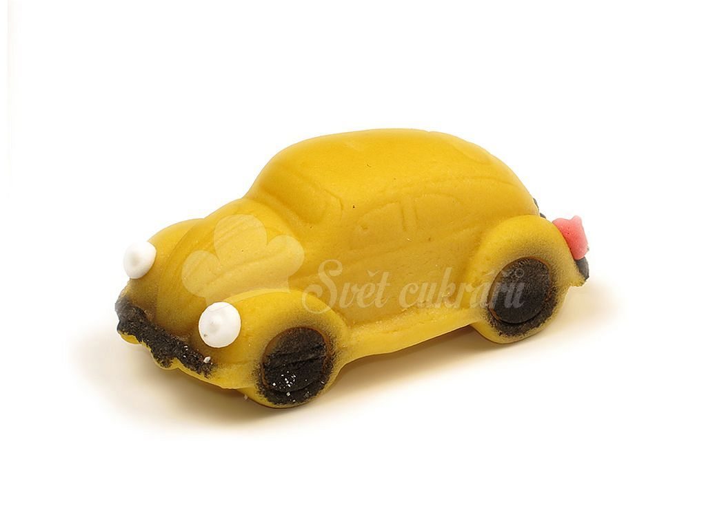 Autíčko VW Beetle Brouk - marcipánová figurka na dort - Frischmann -  Marcipánové figurky - Marcipán, Suroviny - Svět cukrářů