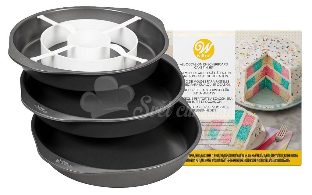 World of Confectioners - Wilton Checkerboard Round Cake Set/4