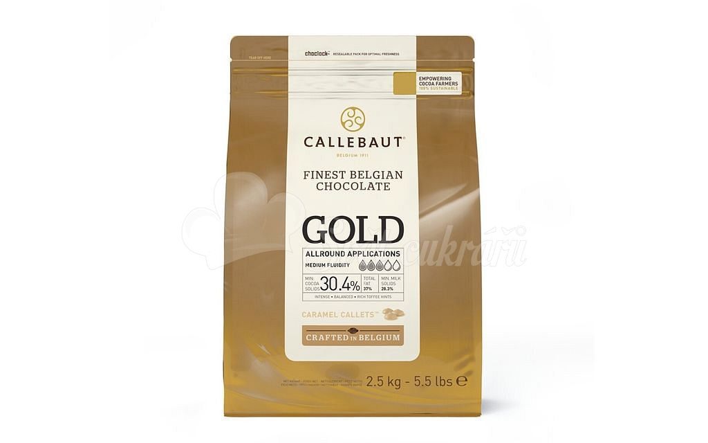 Arany csokoládé karamell ízzel Gold Callets - 2,5 kg - Callebaut - Ízes  csokoládé és öntet - Csokoládé és csokis áru, Alapanyagok - Cukrász világ