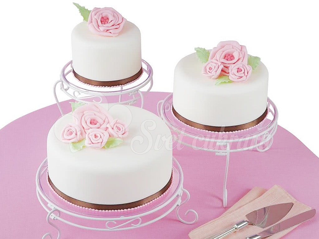 Torta állvány - egymás mellett Romantik - Wilton - Torta állványok -  Asztalra - Cukrász világ