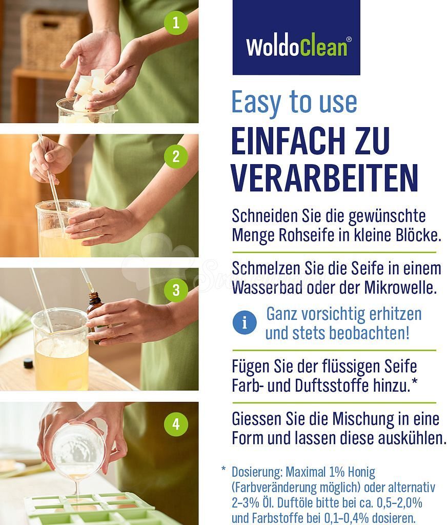 Glycerinové mýdlo Aloe Vera - hmota pro DIY výrobu domácího mýdla - 1 kg -  WoldoClean® - Kreativní tvoření - Oslavy a party - Svět cukrářů