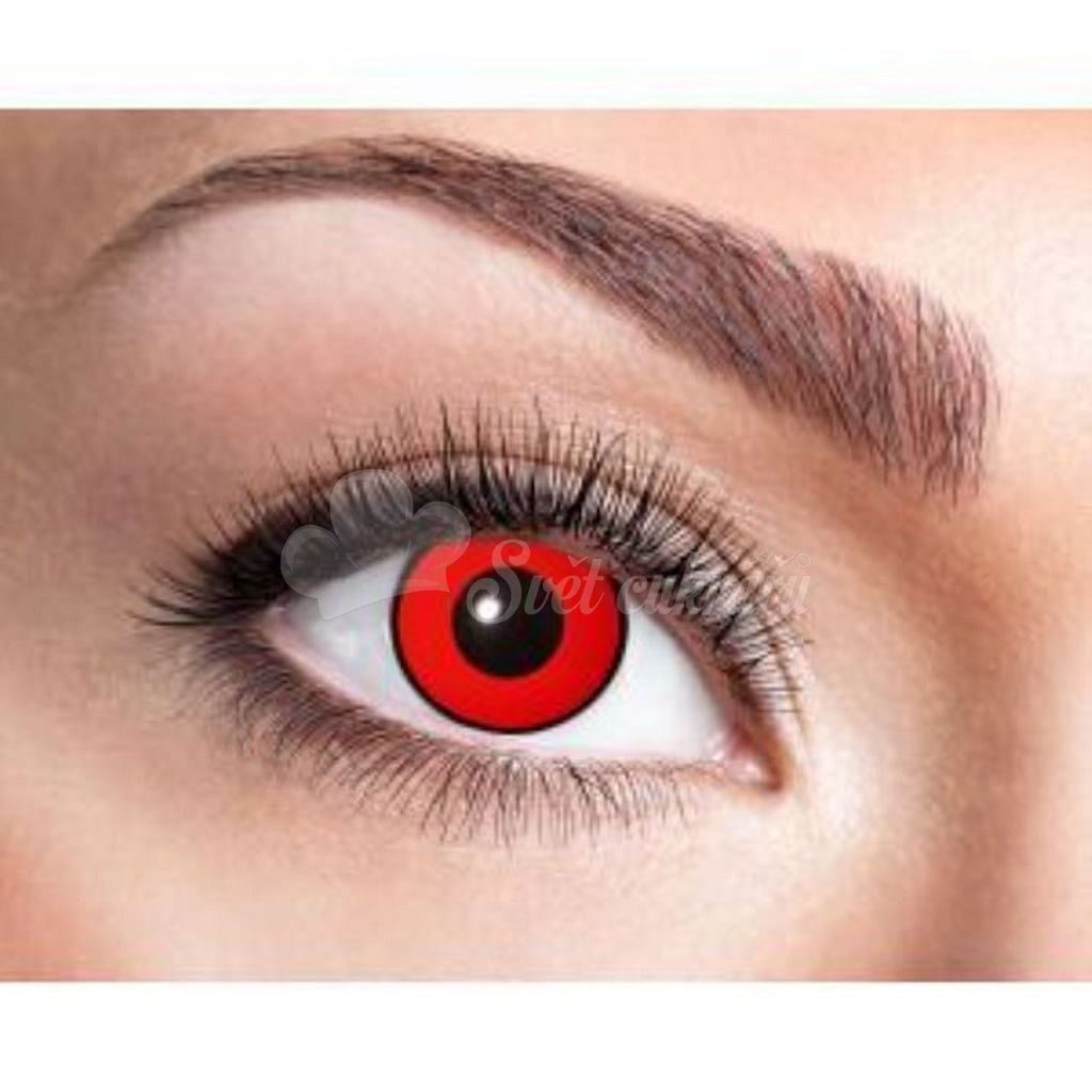 Kontaktní čočky - červené s černým proužkem - Halloween - GUIRCA -  Halloween - Podle téma - Svět cukrářů