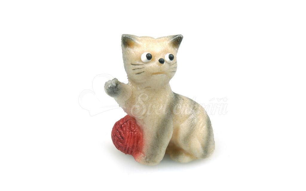 Kočička s klubíčkem - marcipánová figurka na dort - Frischmann - Marcipánové  figurky - Marcipán, Suroviny - Svět cukrářů