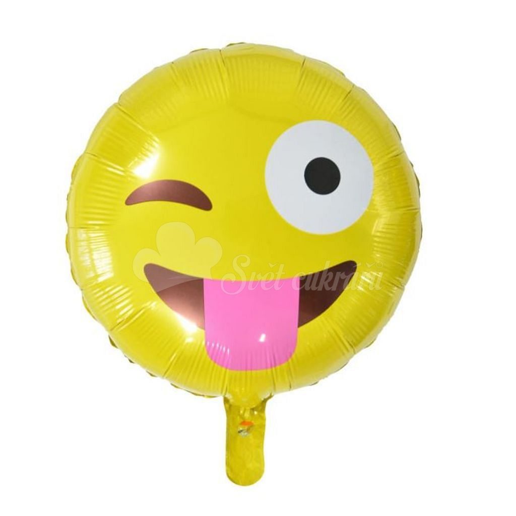 World of Confectioners - Balloon foil smiley Wink 45 cm - BALONČ - Balloons  - Celebrations and parties
