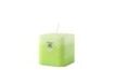 Square Single Green Flowers - Green Candle