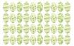 Painted chocolate eggs white - green 165 pcs