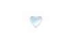 Ombre Heart Foil Balloon - Blue and White - 48 cm