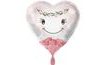 Srdcový fóliový balón - Nevěsta - Svadba - Rozlúčka so slobodou - 43 cm