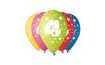 Balónky potisk čísla "4" - 5ks v bal. 30cm