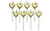 Candles golden hearts - 8 pcs