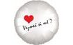 Balónek fóliový bílý kruh Vezmeš si mě?