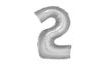 Balloon foil numerals silver 35 cm - 2 (NELZE PLNIT HELIEM)