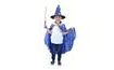 Children's Blue Wizard Cloak with Stars and Hat - Witch - Halloween